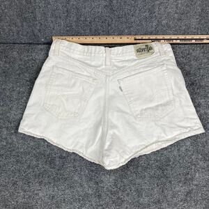 Levi's SilverTab Shorts Womens Size 33 White High Rise Denim Mom Cutoff Casual